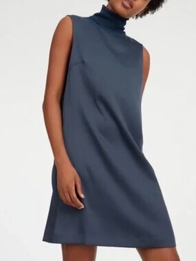 Club Monaco Sleeveless Turtleneck Mini Dress - Navy